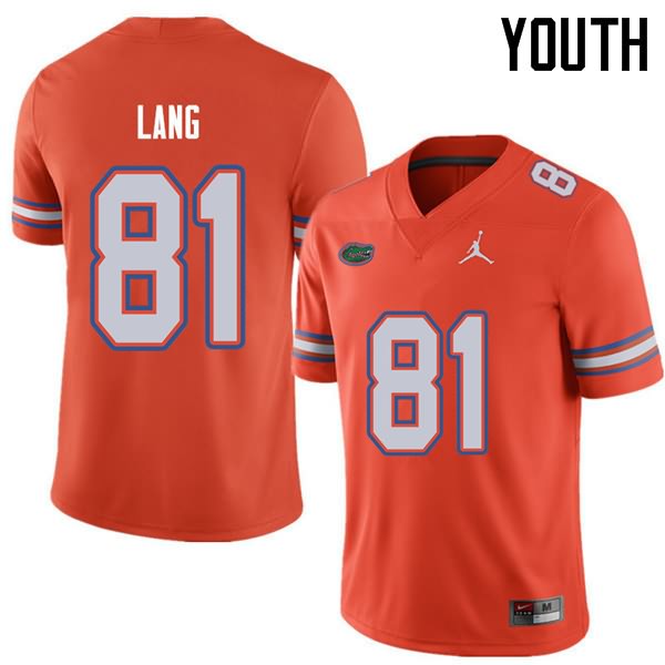 Youth NCAA Florida Gators Dante Lang #81 Stitched Authentic Jordan Brand Orange College Football Jersey IMB6865SA